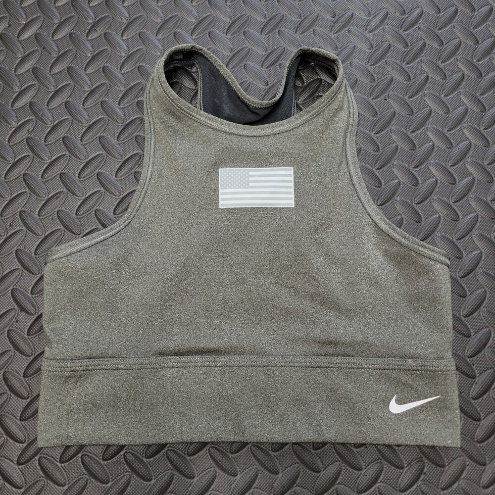 Nike Dri-Fit Racerback Everything Sports Bra Small American Flag Activewear